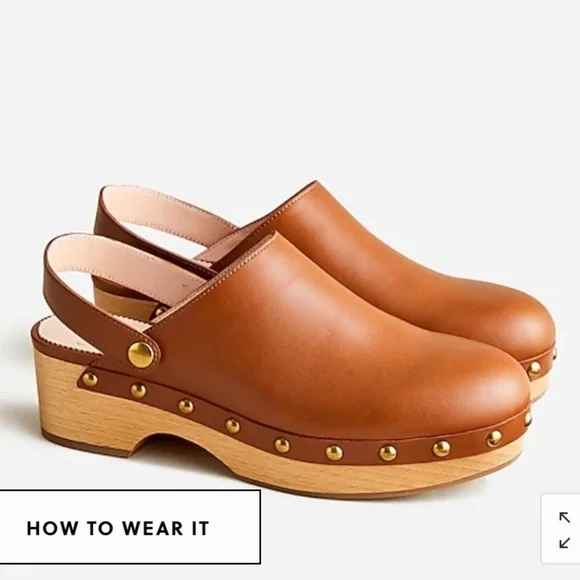 J Crew Convertible leather clogs BA188 - Picture 6 of 6